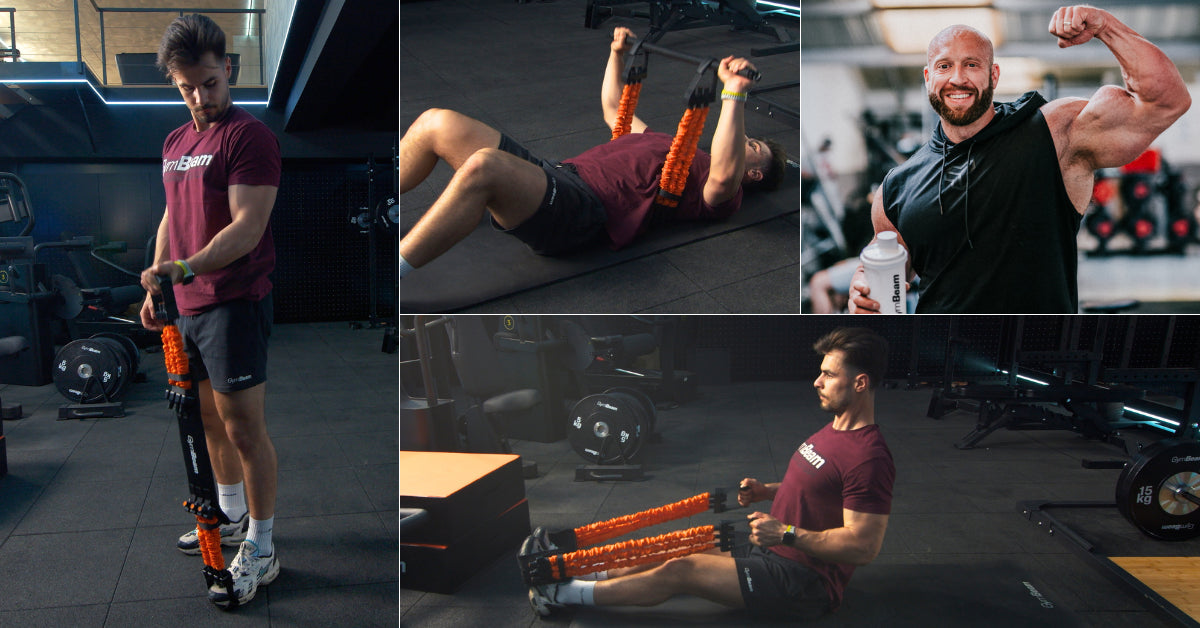 Set di fasce di supporto per trazioni, allenamento in sospensione e stretching per tutto il corpo
